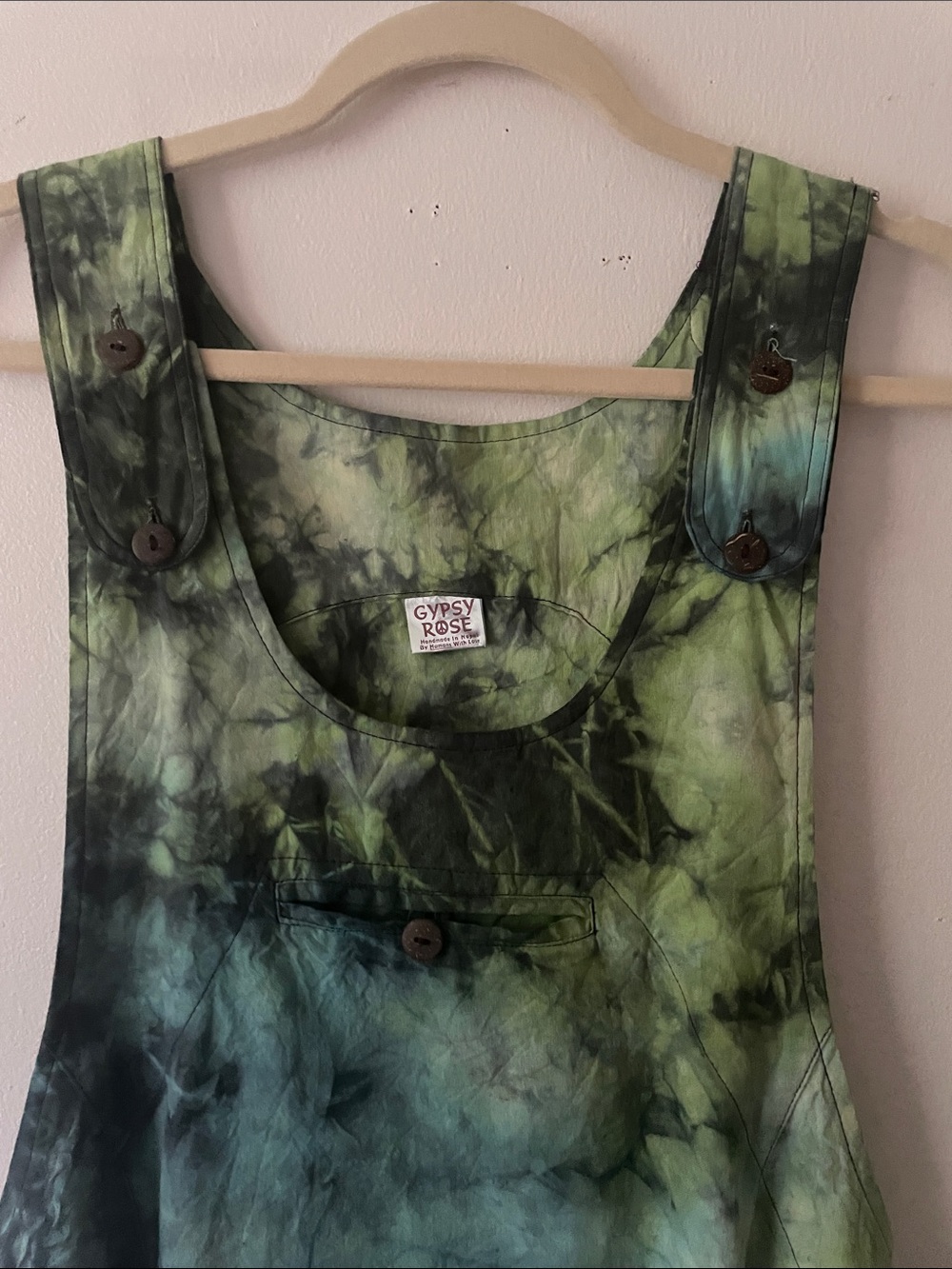 Gypsy Rose Green Tie-Dye dress- Gypsy Rose - Picture 3 of 8